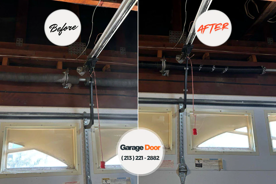 Before and after: garage door company Dover, FL